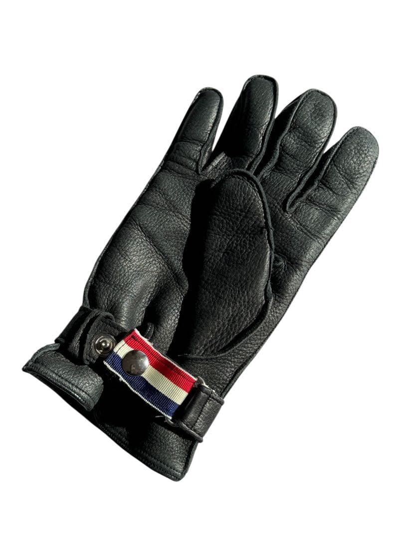 THOM BROWNEトムブラウン レザー 手袋 黒 ストラップ付き