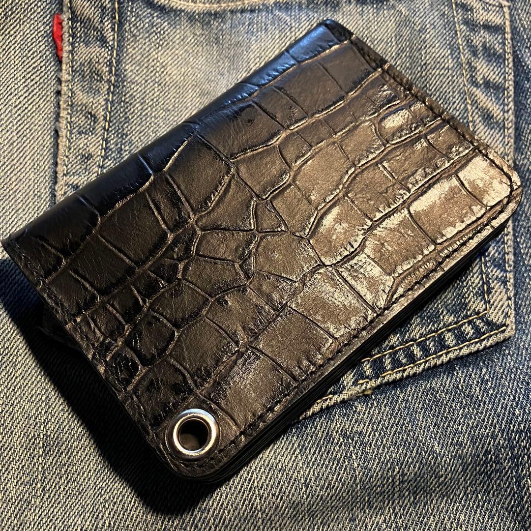 お札が折れない！ミドルトラッカーウォレット アポロコンチョ シルバー925 3層