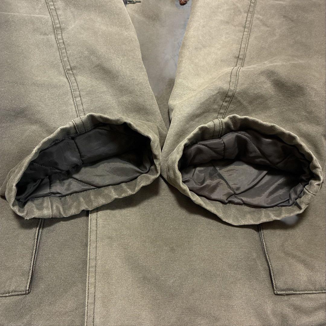 Paramountスタジオ衣装ダック地コート XLレザーカラー 90s00s古着