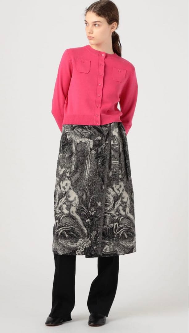 CABaN フランネルジャカードラップスカート