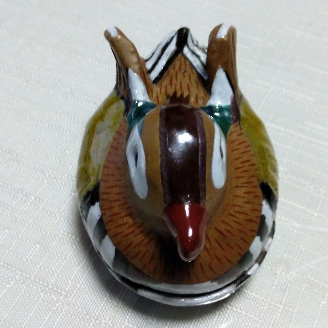 茶道具　出雲焼　おしどり香合　11代　 長岡空権作 木箱付き