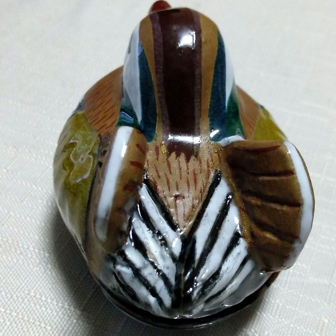 茶道具　出雲焼　おしどり香合　11代　 長岡空権作 木箱付き