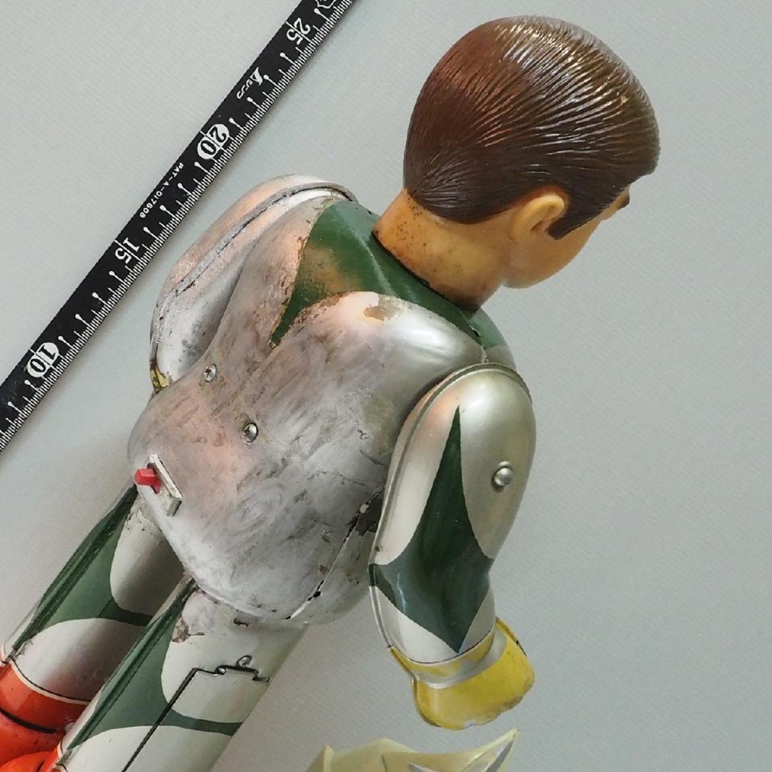 ブルマァク【ミラーマン仮面付き電動歩行 リペイント補修有】ブリキ製ロボットTIN