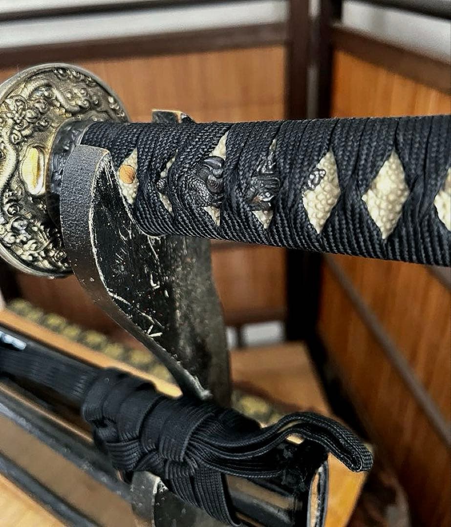 日本武具美術 模擬刀 模造刀 装飾鞘 蒔絵 龍刻 長さ69㎝