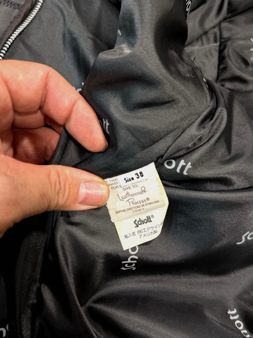 SCHOTT シングルライダース　トラッカージャケット　38