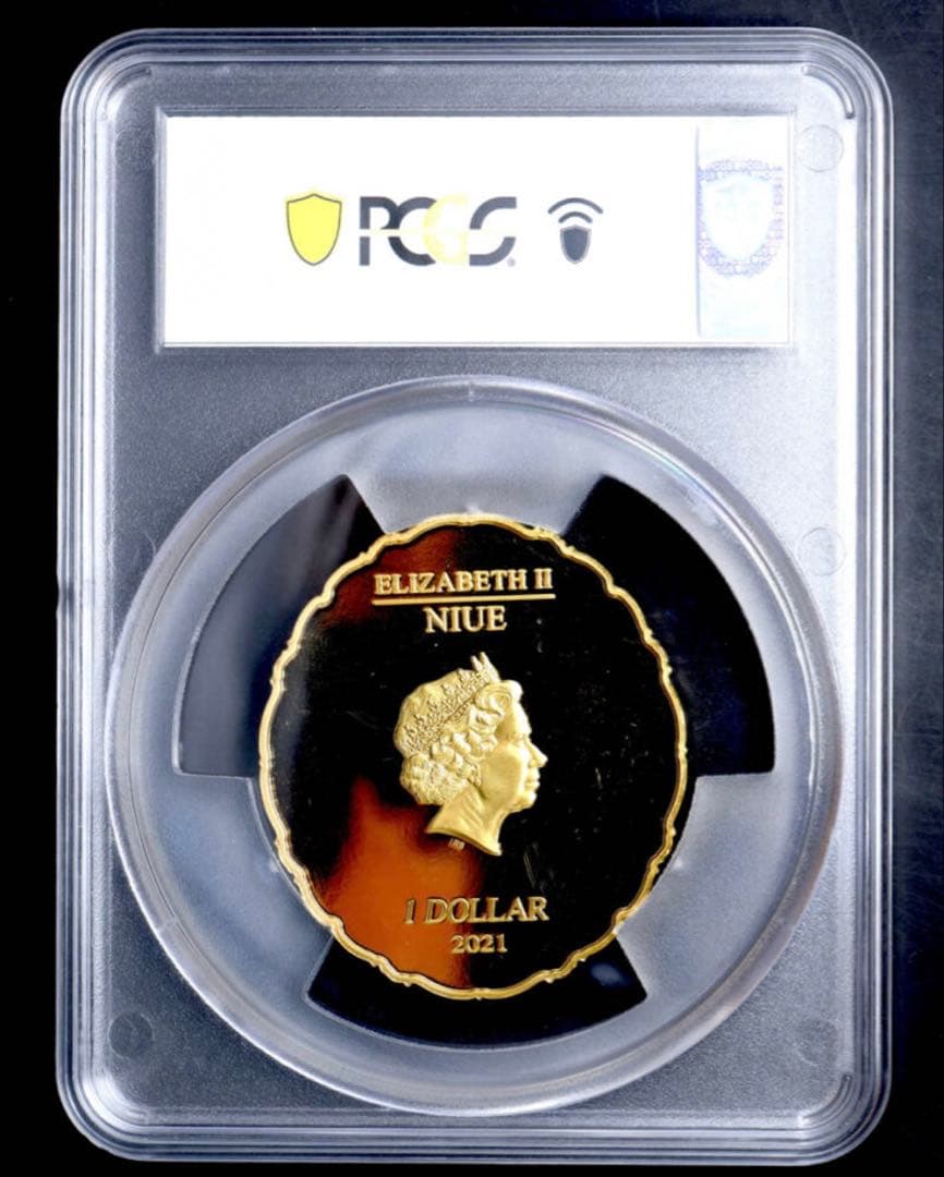 【希少】PCGS PR68 DCAM ニウエ 2021 ＄1 ダヴィンチ/貴婦人