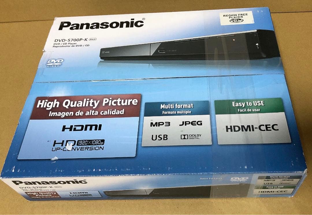 Panasonic リージョンフリー　DVDプレーヤー　dvd s700p
