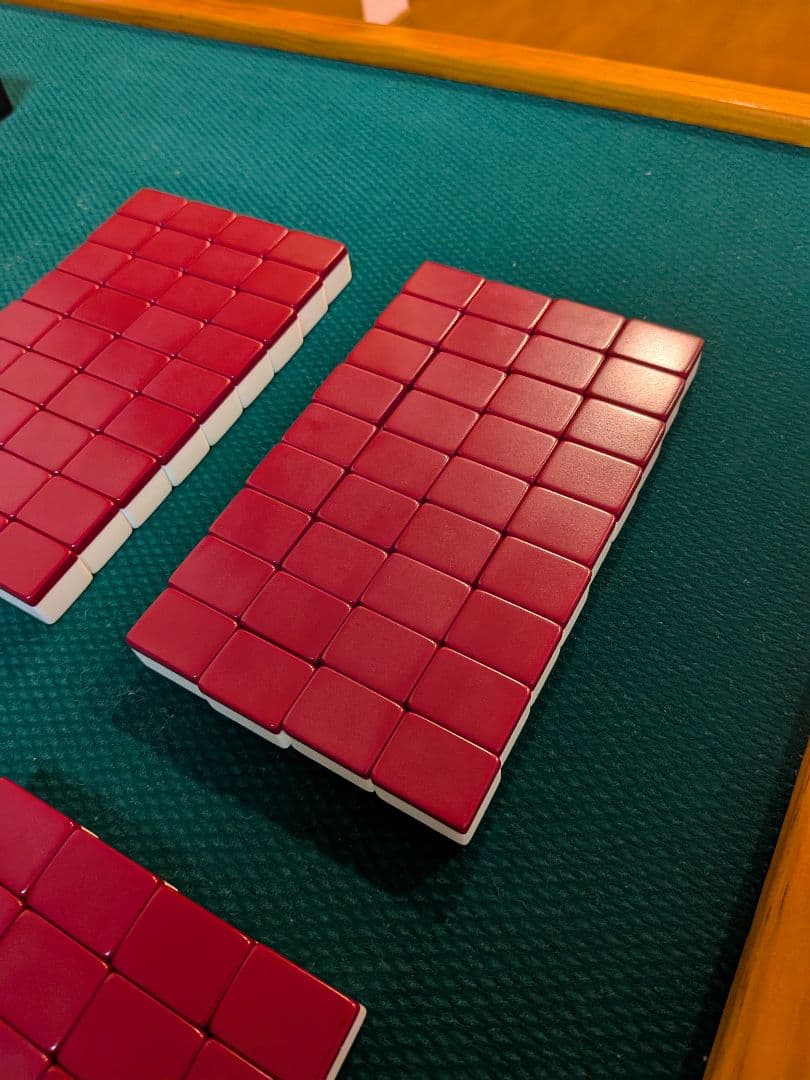 未使用　麻雀牌　あずき色　重量牌