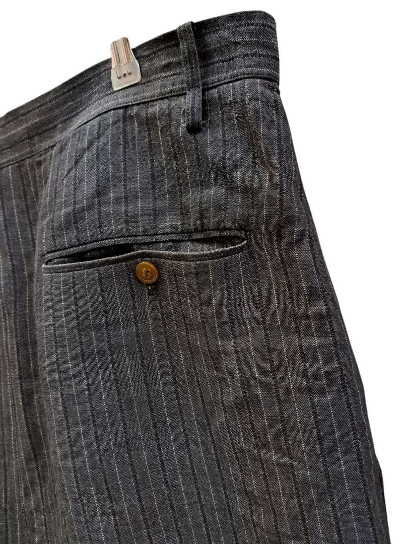 Vivienne Westwood MAN ストライプ リネン サルエルパンツ