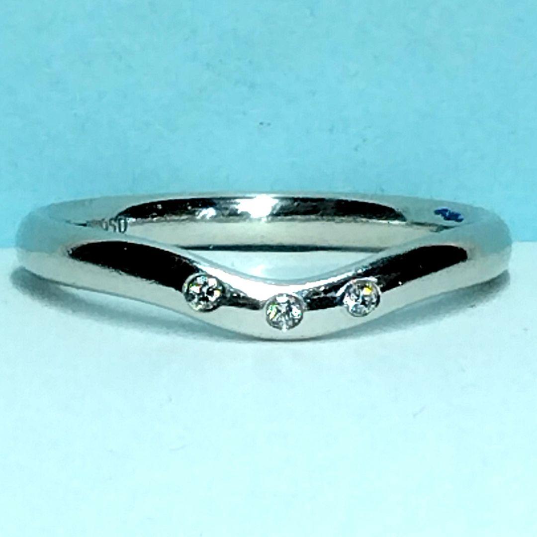 ティファニーカーブドリング 9号　PT950　新品仕上げ　無傷未使用に近い