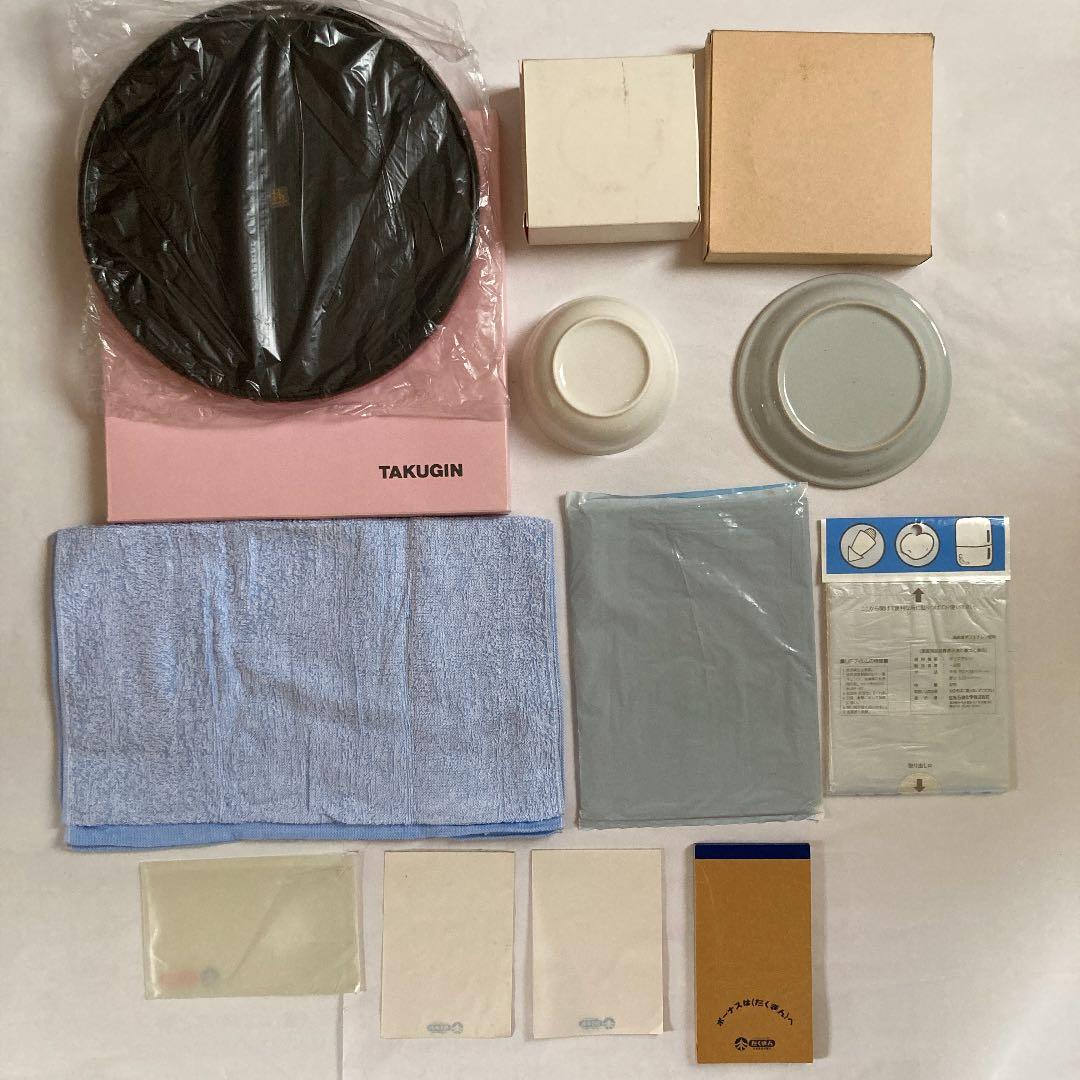 北海道拓殖銀行(たくぎん)たち吉　お盆☆タオル☆メモ帳☆アリスファーム小鉢☆皿他