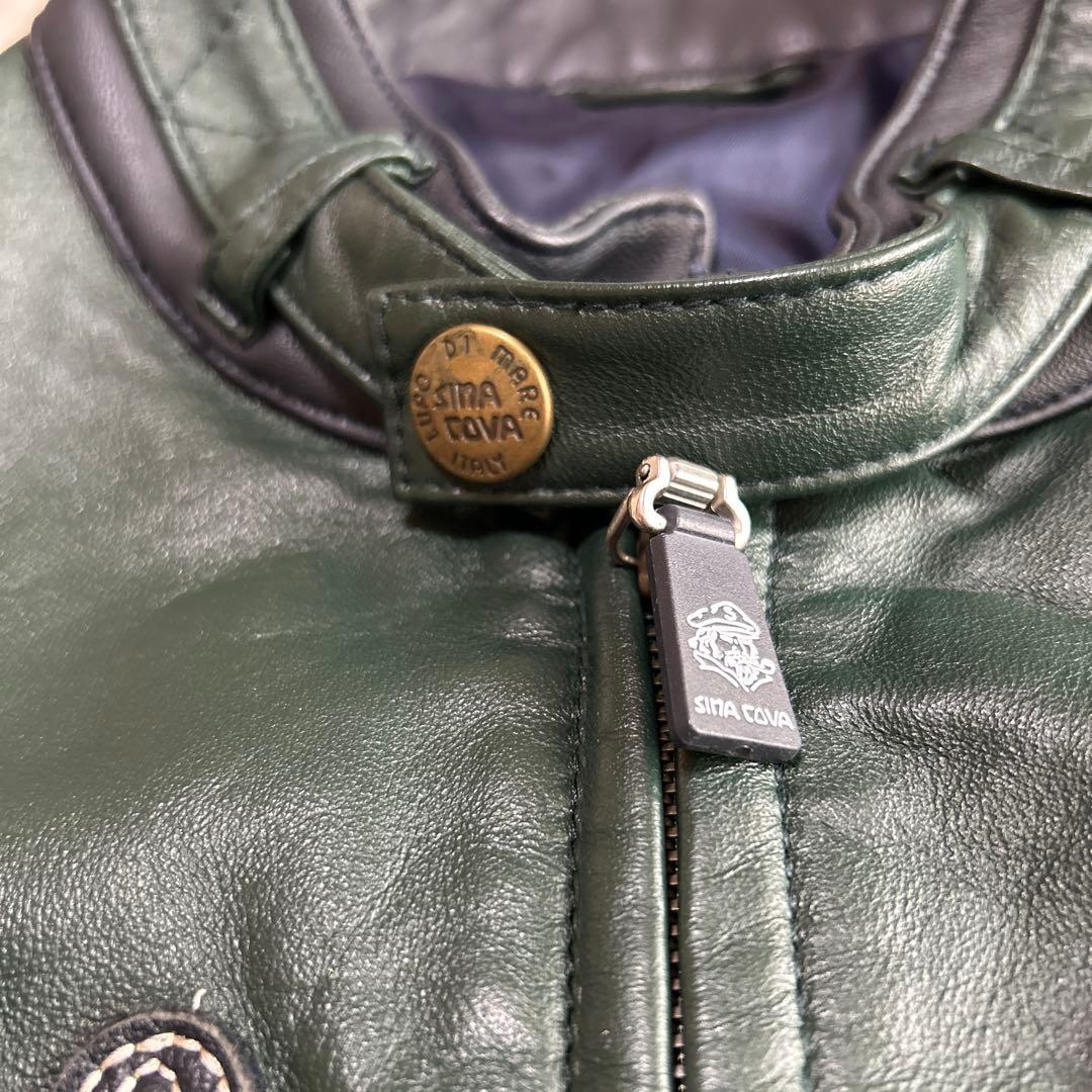 SINA COVA⭐︎L シナコバ レザーライダースジャケット シングル パテット