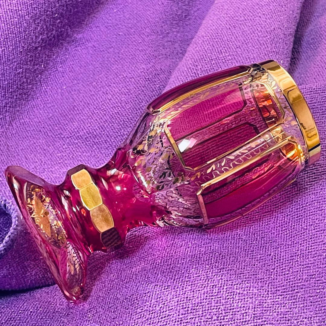 ボヘミアガラス エーゲルマン ロゼ アンティーク