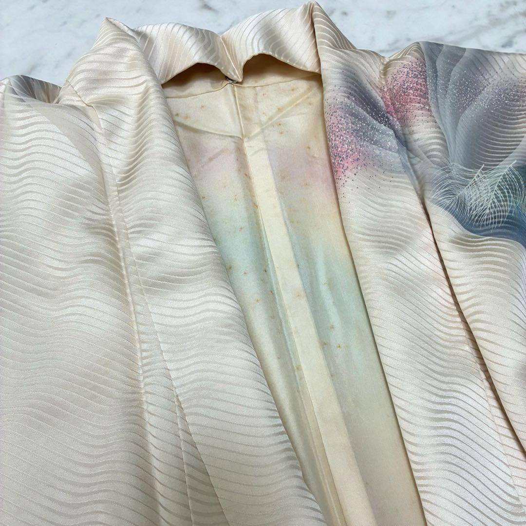 【成人式 振袖 フルセット】正絹 孔雀 秋山庄太郎デザイン