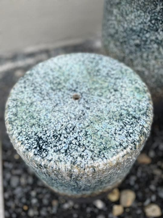 宝福寿吉 信楽焼 青窯肌 ガーデンテーブルセット 直径４６cm