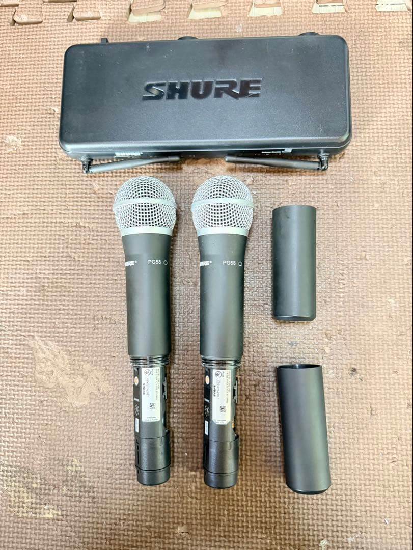 SHURE ダイナミックマイク 2本セット,動作確認済み。良い品。