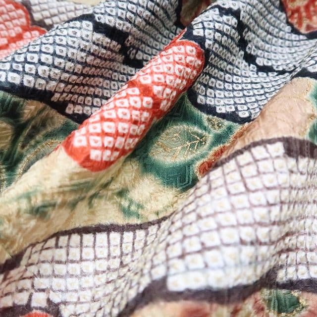 ノー天気ママ✾ｍ1920＊正絹 総絞り 辻が花 トール 振袖単品