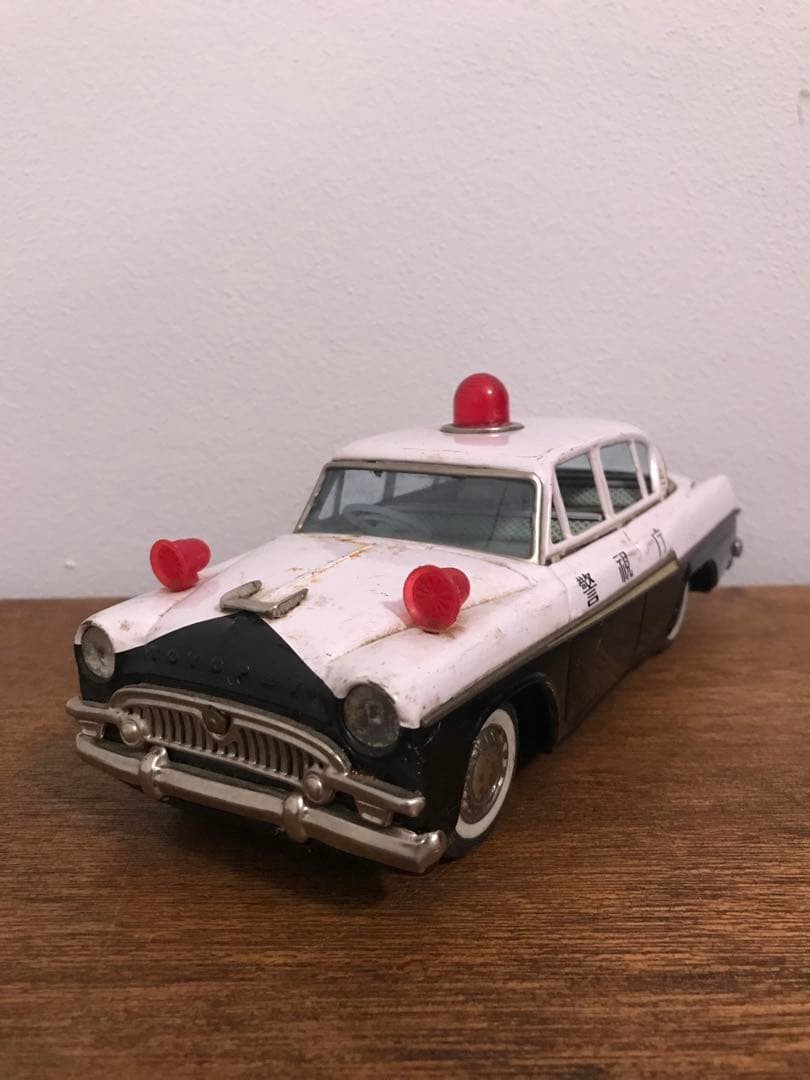 希少 萬代屋 初代トヨペットクラウン 警視庁 ブリキ パトカー 玩具 車 toy