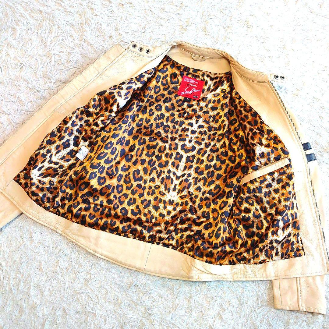 【超希少】ローリングストーンズ 羊革 バック刺繍 シングルライダース L