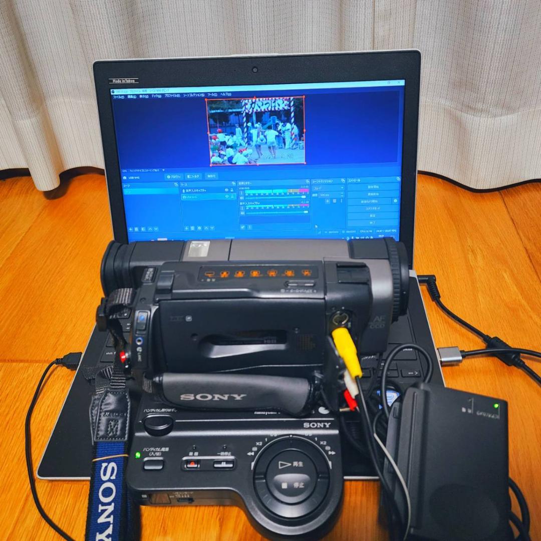 【動作確認済】希少 高画質 SONY Hi8 CCD-TR3300 説明書 箱