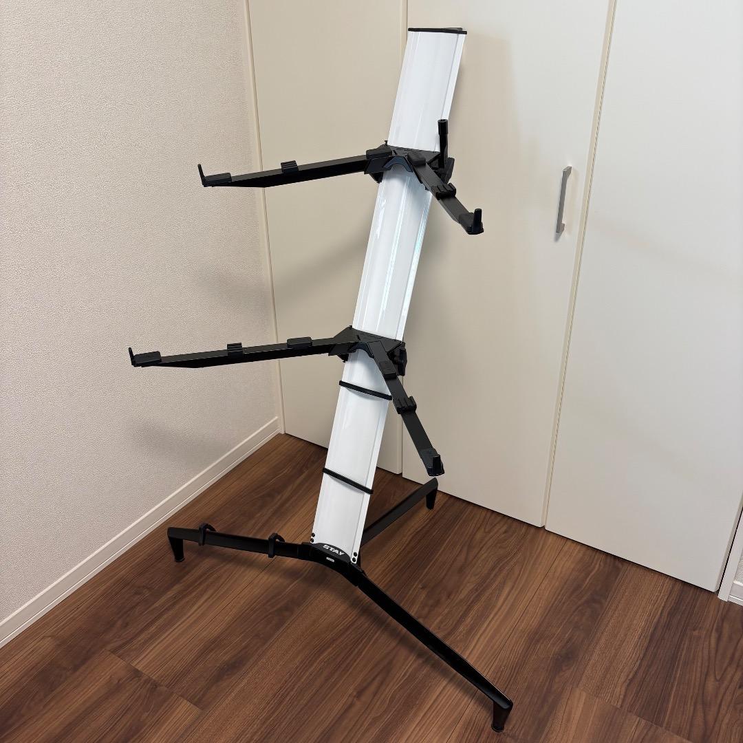 <値下げ>STAY Tower 1300/02 ホワイト 2段キーボードスタンド