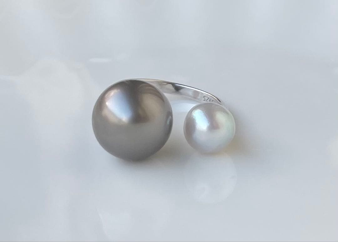 黒蝶真珠 南洋パール あこや真珠ブルー系 s925マット感 上品 ハイブランド
