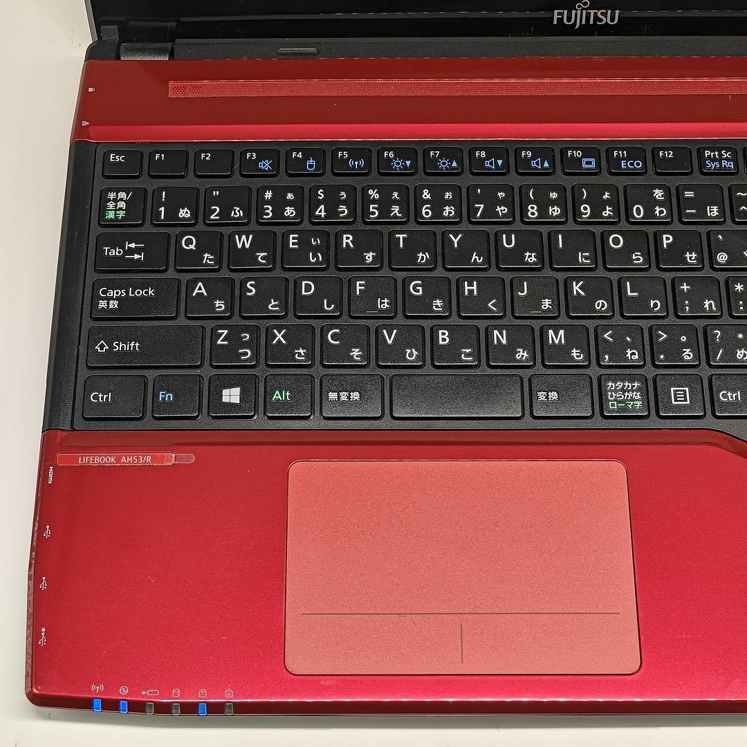 【富士通】AH53 爆速i7 SSD256GB 8GB レッド ノートPC