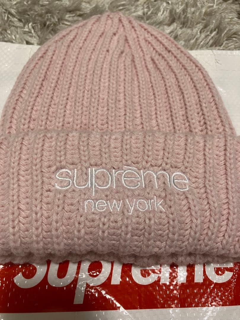帽子 supreme Classic Logo ChunkyRibbed Beanie