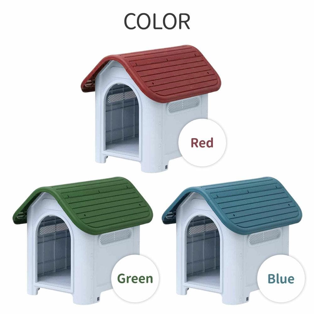 ★プラ製★ ペットハウス 組立簡単 水洗い サビない 高床式 青 他カラー有
