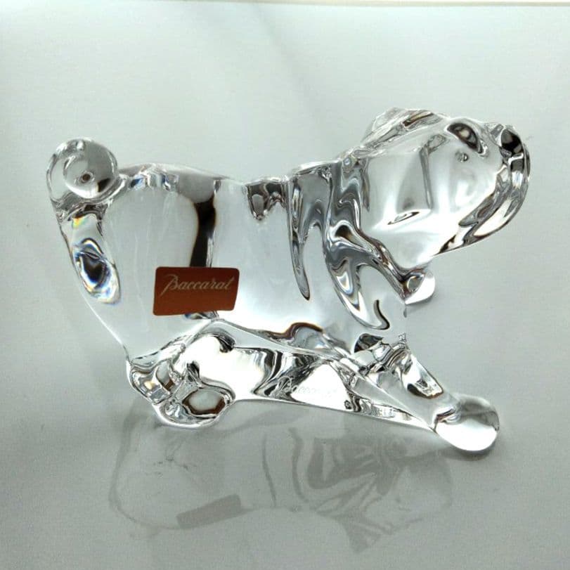 【新品】バカラ　犬　ドック 動物 　置物　 パグ　ブルドック ボストンテリア