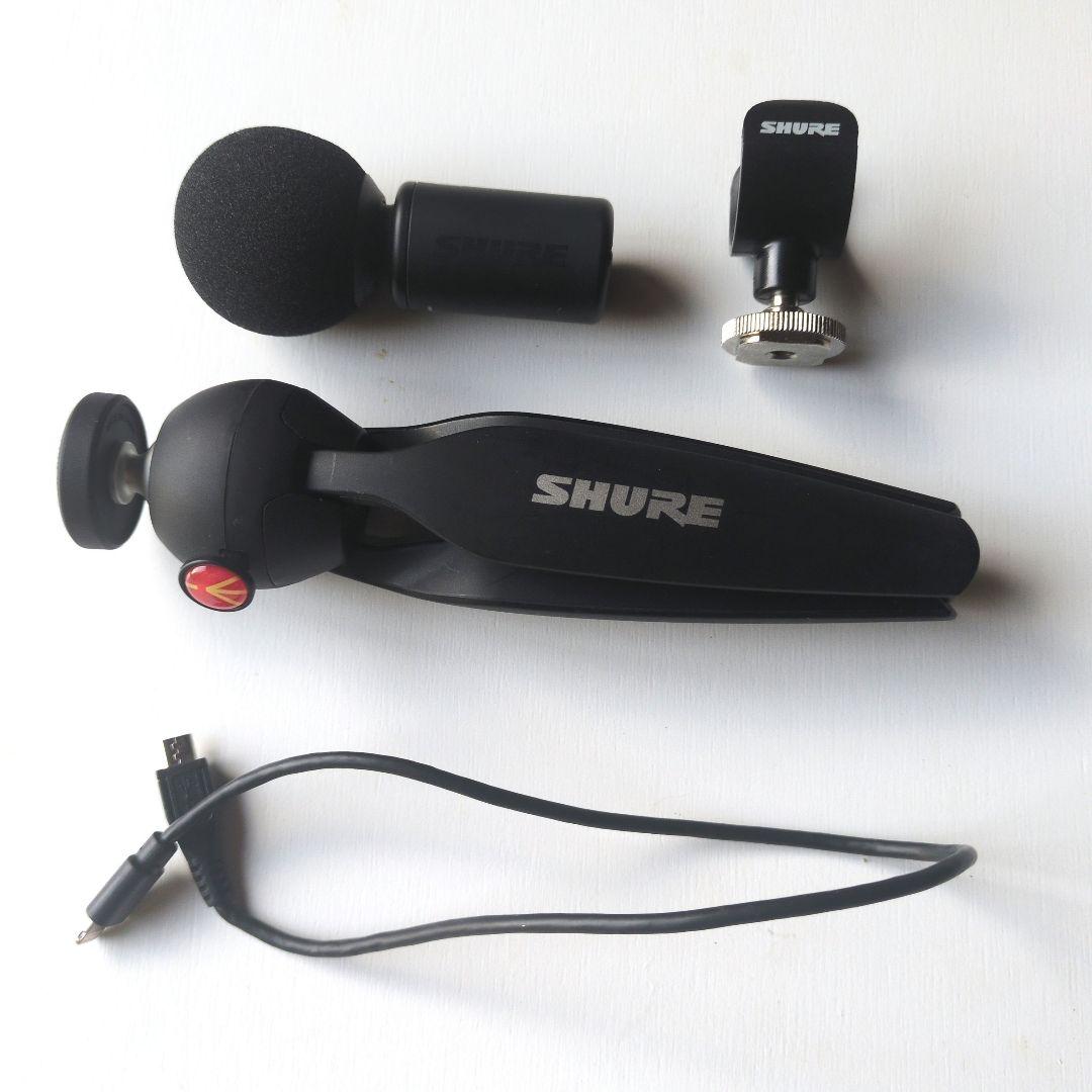 SHURE MV88+ ダイナミックマイク 三脚付き
