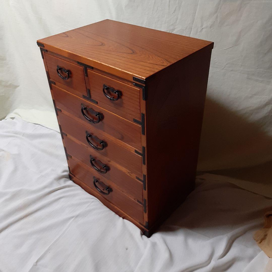 昭和レトロ◆欅製◆伝統工芸整理箪笥◆欅チェスト◆漆塗り◆62cm×44.5cm