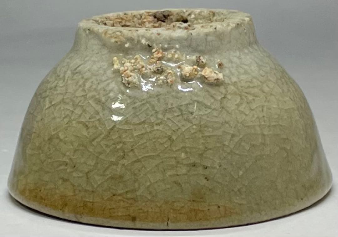 李朝　井戸盃　ぐい呑　高麗青磁　箱付　y012