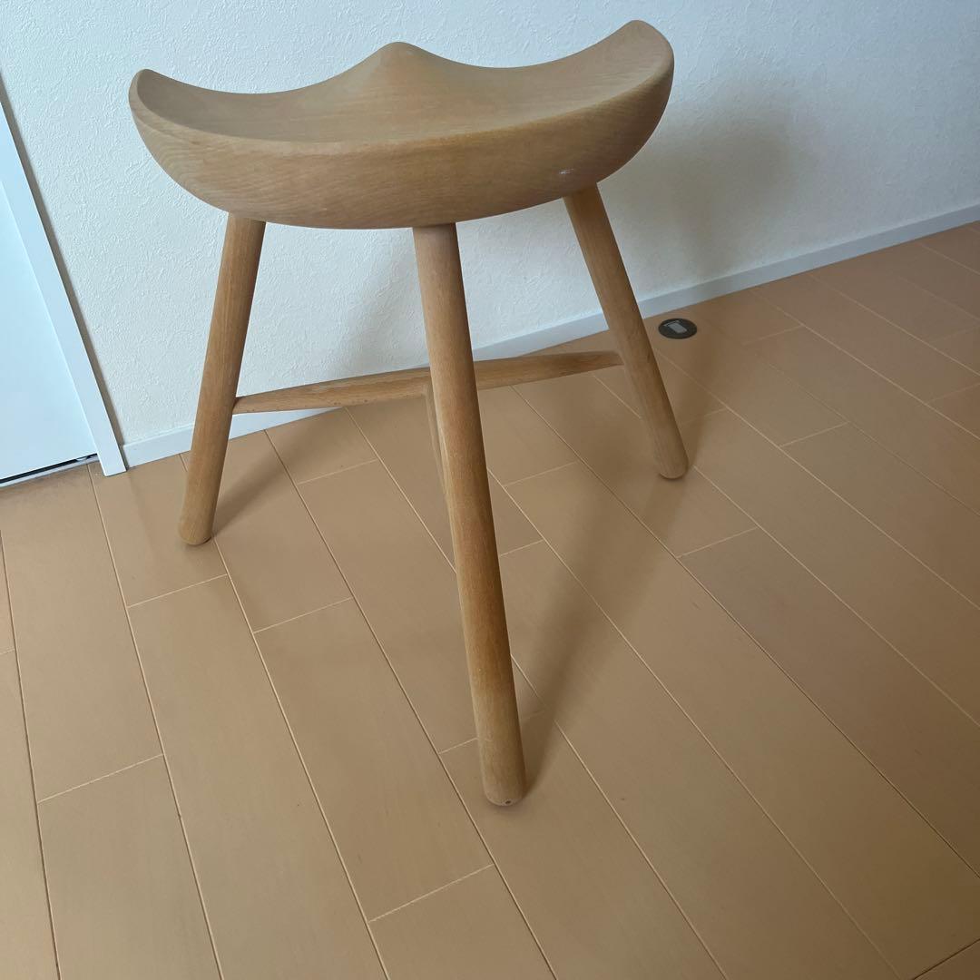【美品】デンマーク　WERNER シューメーカーチェア　木製スツール　アクタス