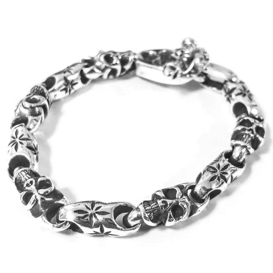 激レア！ ビルウォールレザー ベイビー スカル ミッドスター ブレスレット