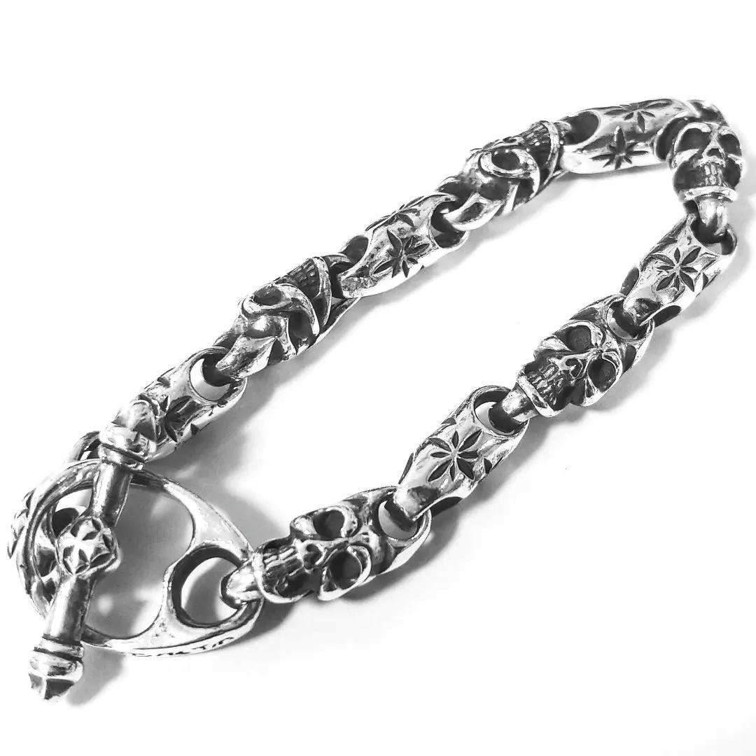 激レア！ ビルウォールレザー ベイビー スカル ミッドスター ブレスレット