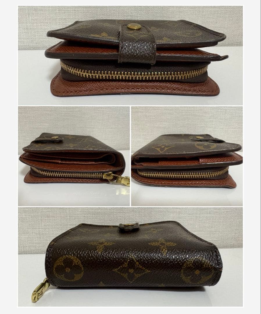 正規品 ルイヴィトン モノグラム 二つ折り財布 使用感あり 箱付
