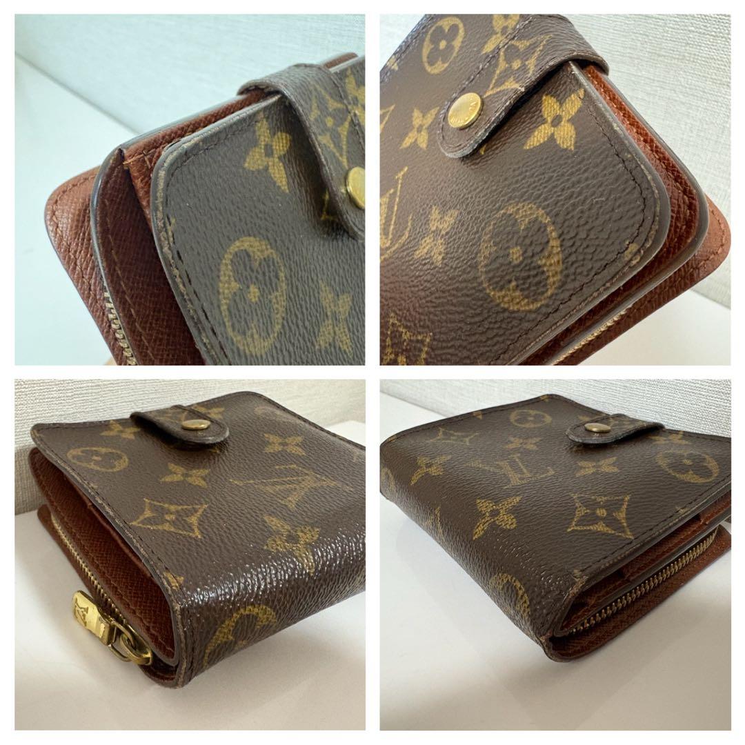 正規品 ルイヴィトン モノグラム 二つ折り財布 使用感あり 箱付