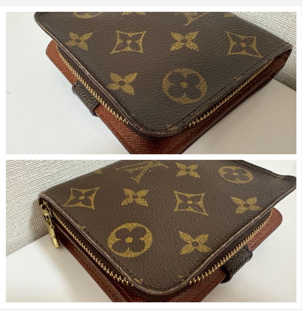 正規品 ルイヴィトン モノグラム 二つ折り財布 使用感あり 箱付
