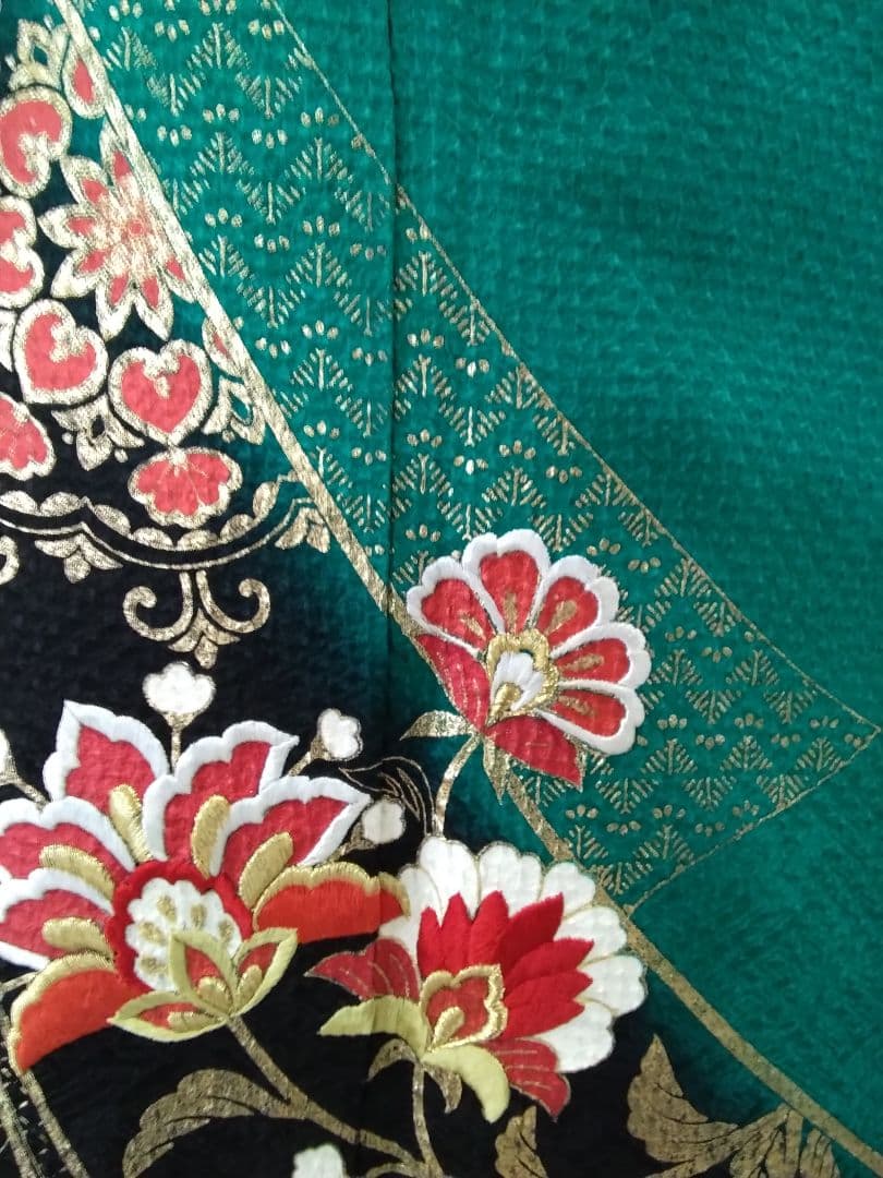 振袖フルセット、正絹、トールサイズ、重ね衿帯揚げ帯締め、やまと西陣高級袋帯、襦袢