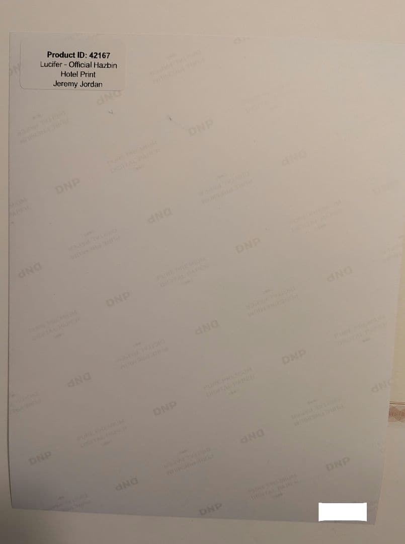 ハズビンホテル　ルシファー　直筆サイン入り　ポスター 証明書付き