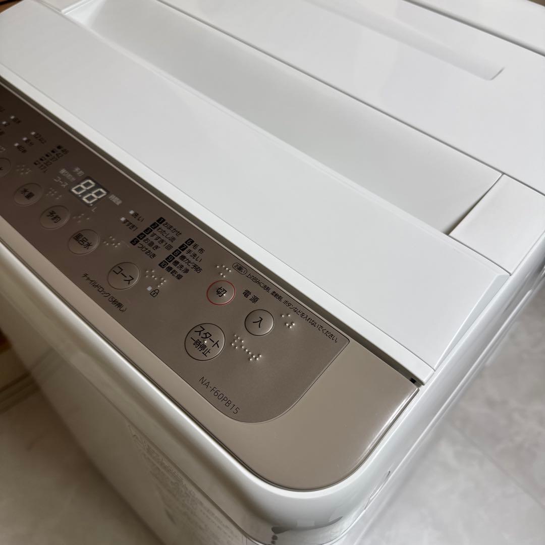 美品 Panasonic 2022年 洗濯機 6kg 人気シリーズハイモデル