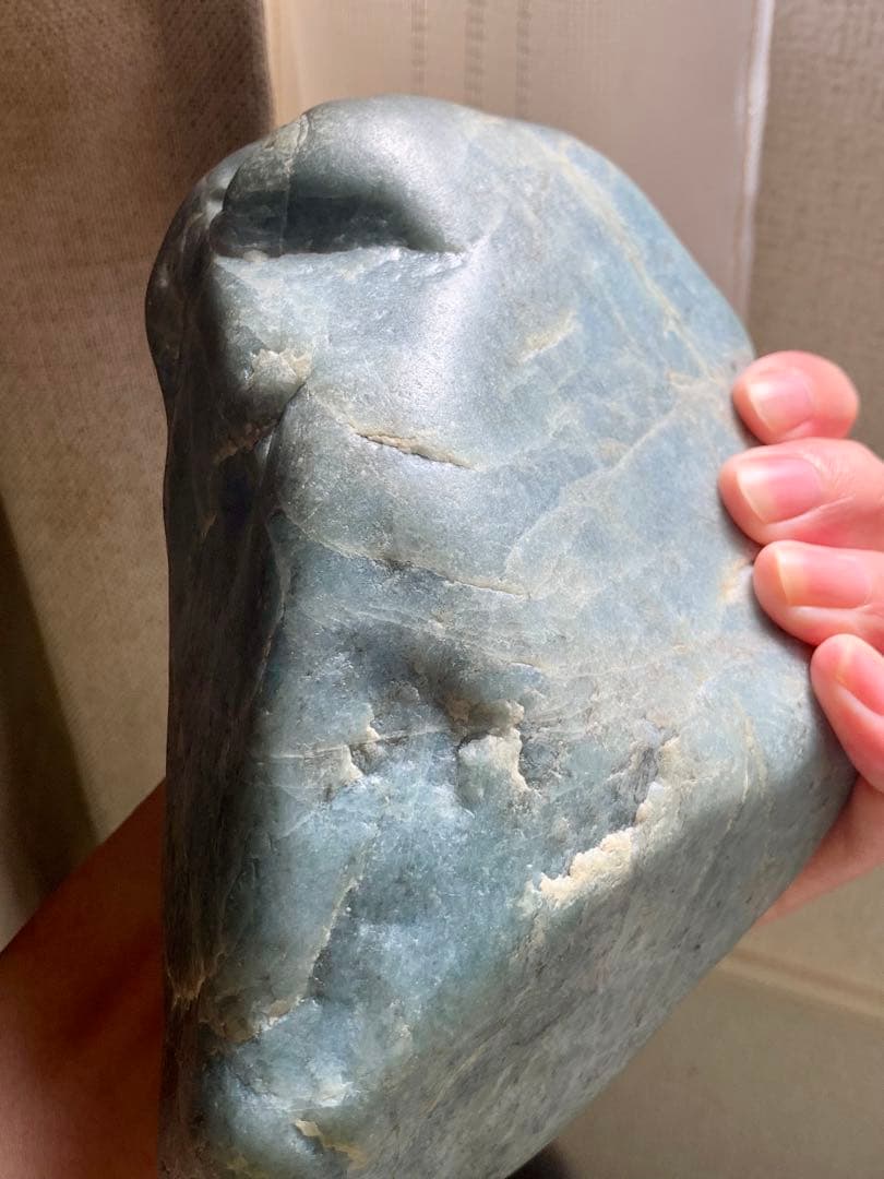 海翡翠　糸魚川入りコン沢青翡翠　海石　ほぼ非売品原石　水石　根付　国産鉱物標本