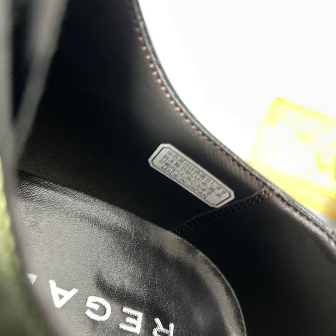 【超美品】リーガル　011R ストレートチップ　本革　レザー　黒