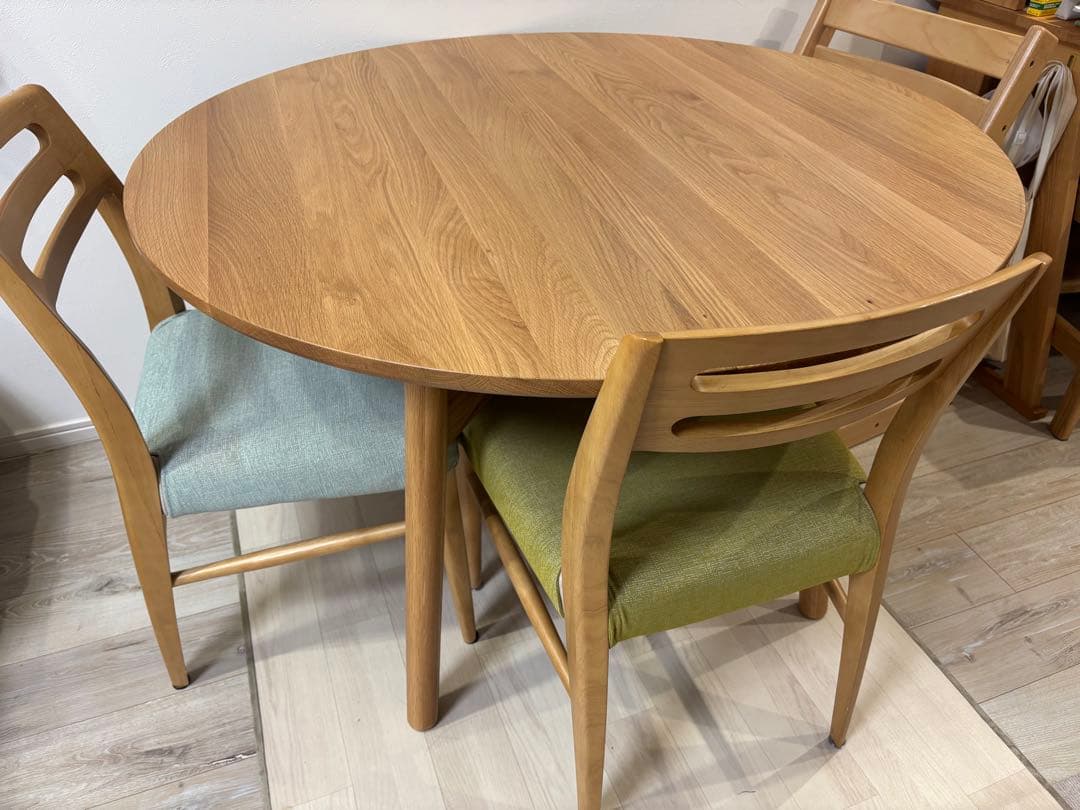 【いっすん】unico SOLK(ソルク)ラウンドダイニングテーブル