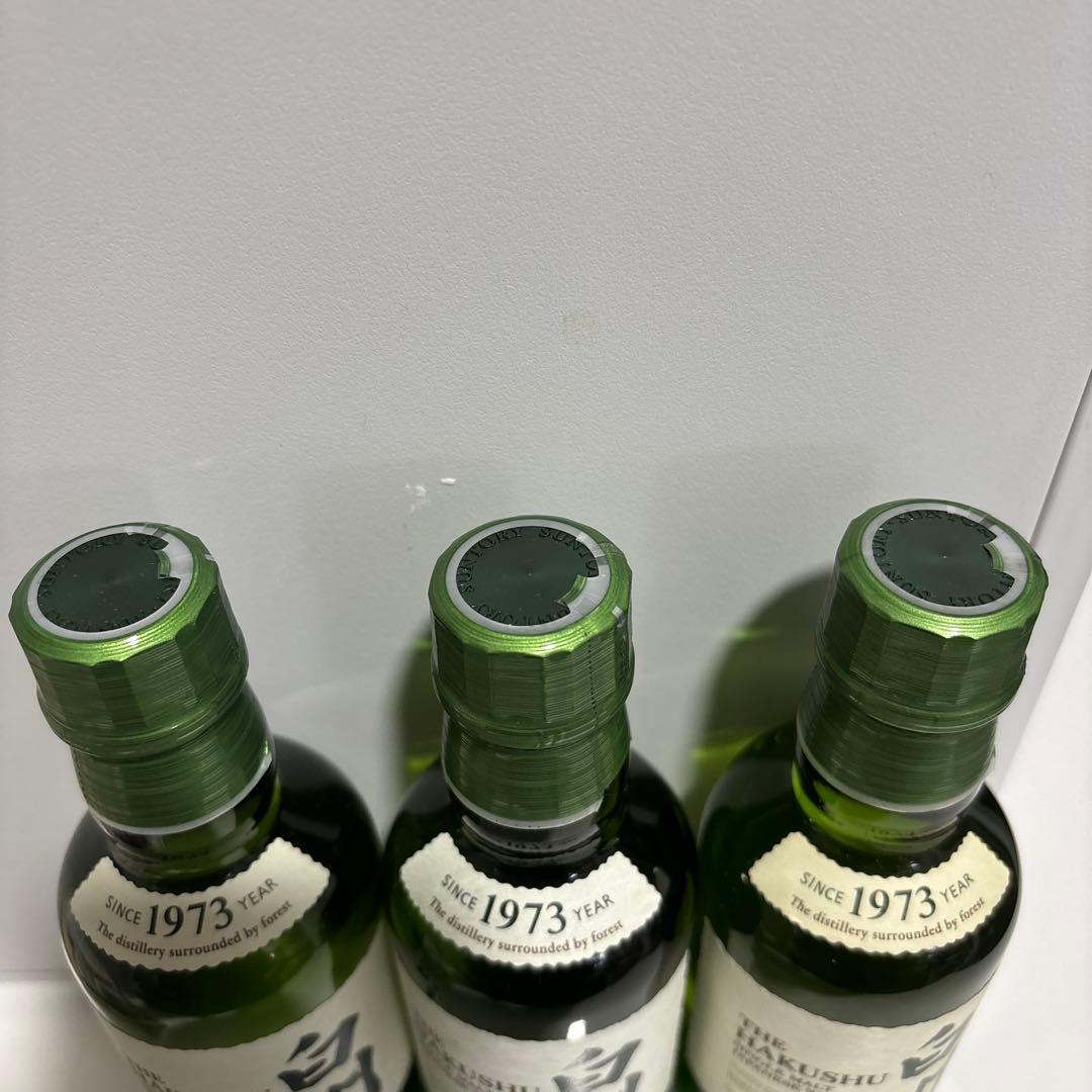 サントリーシングルモルトウイスキー 白州180ml 3本