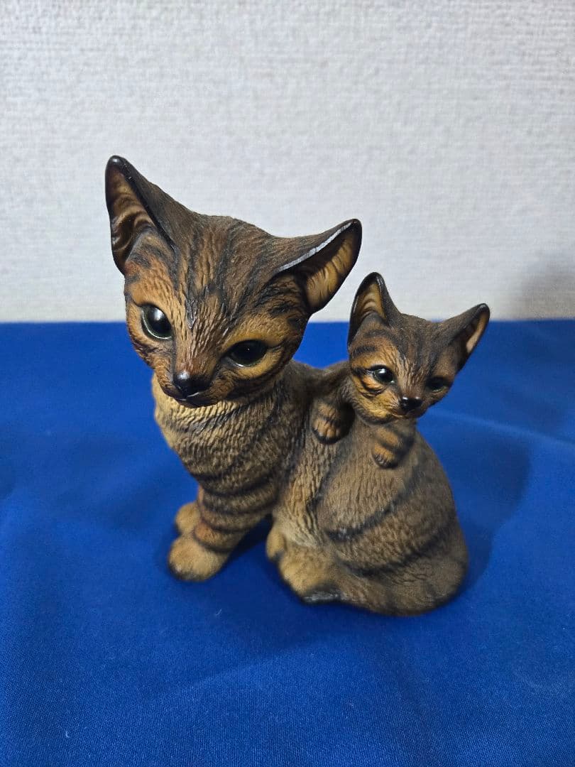 博雲陶器社　猫の親子の置物　最終値下げ