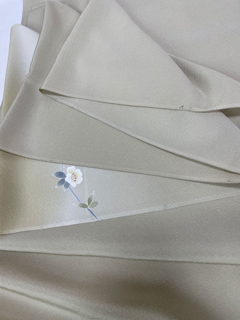 ビ*カ様 本場　加賀友禅　南克治　付下げ　反物　13.90m 濱ちりめん　パール