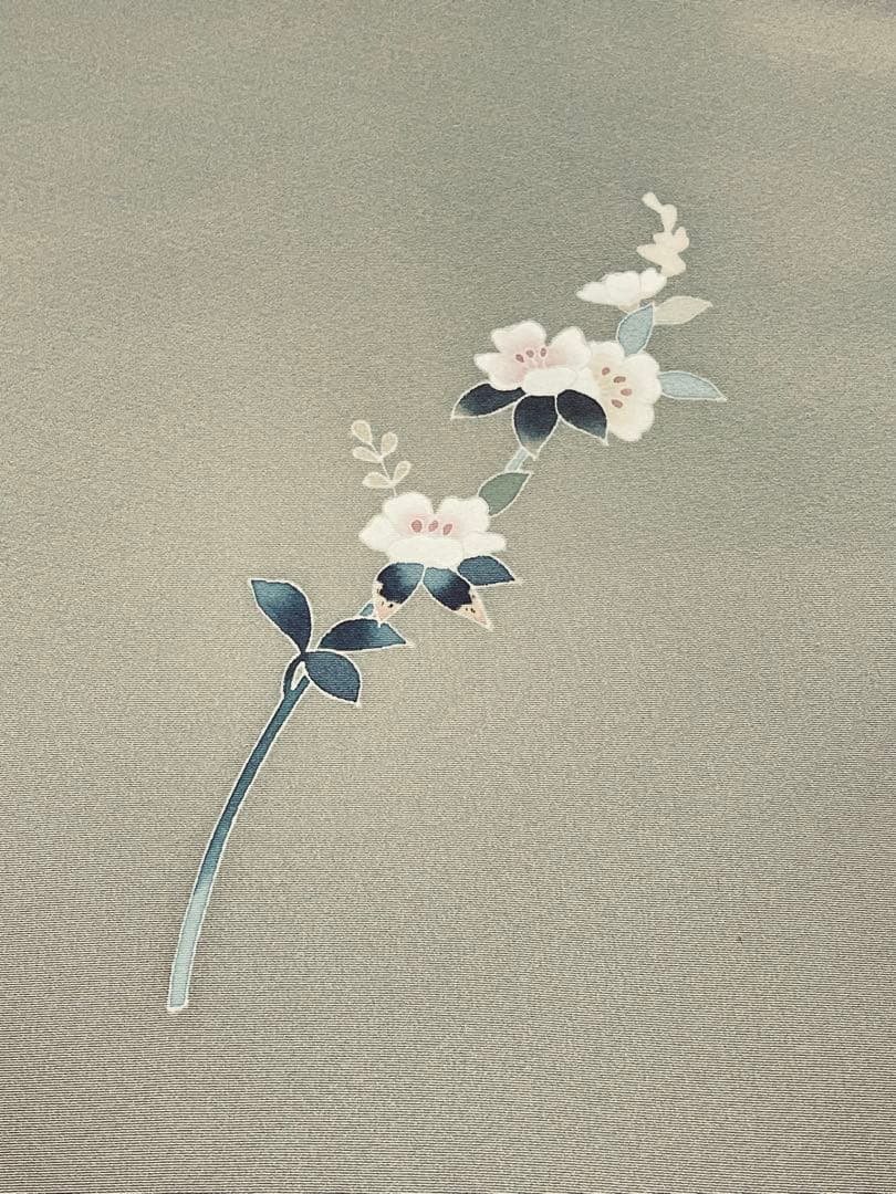 ビ*カ様 本場　加賀友禅　南克治　付下げ　反物　13.90m 濱ちりめん　パール