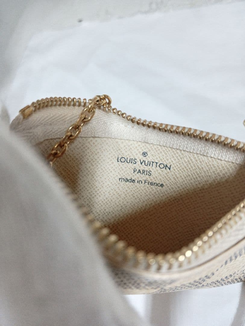 R☆ルイ・ヴィトン　ダミエ　アズール　ポシェットクレ　 ケース　小銭入れ